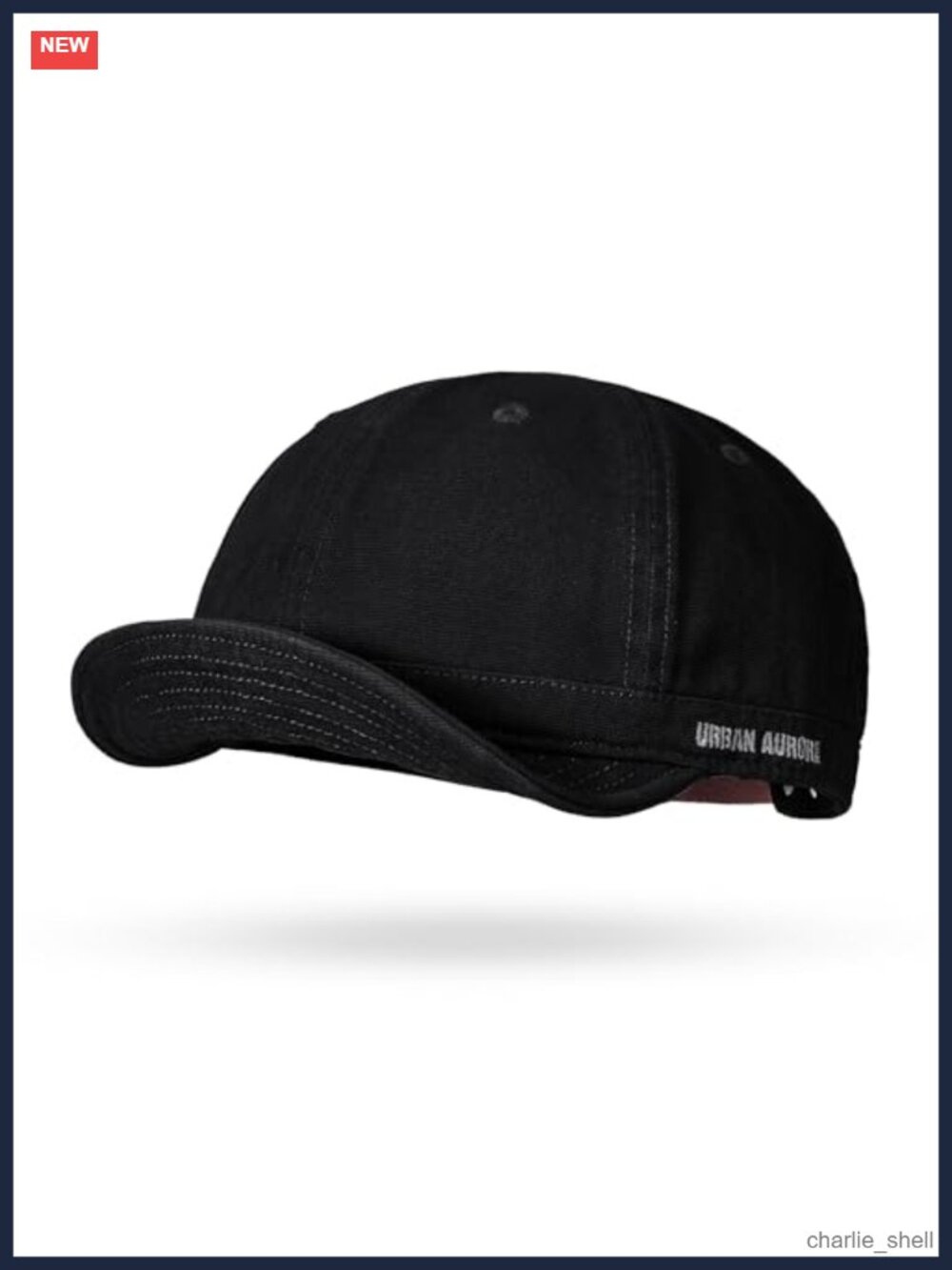 Low-Profile Short Brim Baseball Cap Cotton Dad Hat Men Women